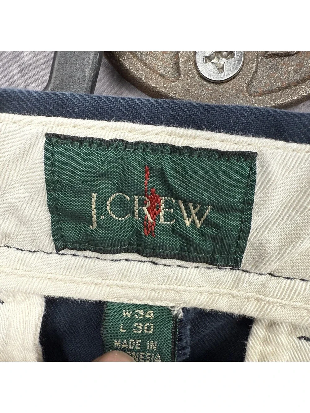 J Crew Oarsman Chino Pants Mens 34x30 Blue